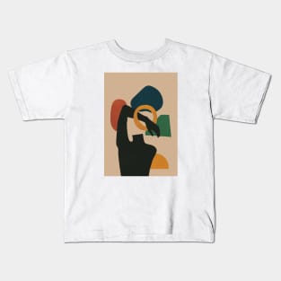 Abstract Body and Mind - Modern Mid Century Kids T-Shirt